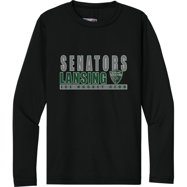 Lansing Senators Youth Cooling Performance Long Sleeve Tee