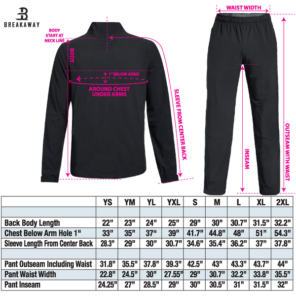 Adult Breakaway Lightweight Warm Up Pants (NJ Titans)