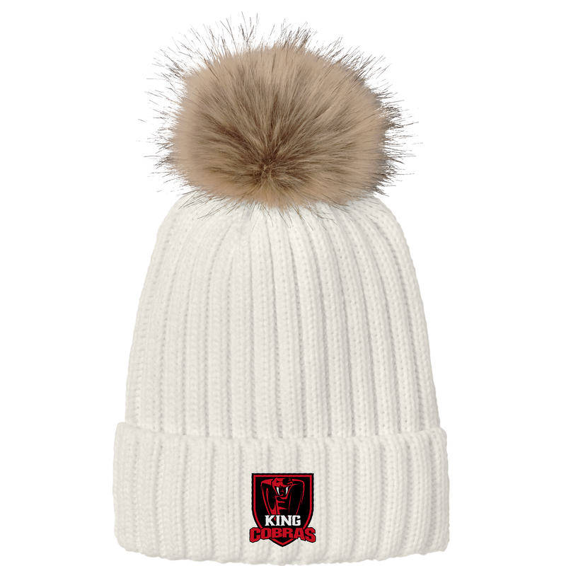 King Cobras Faux Fur Pom Beanie