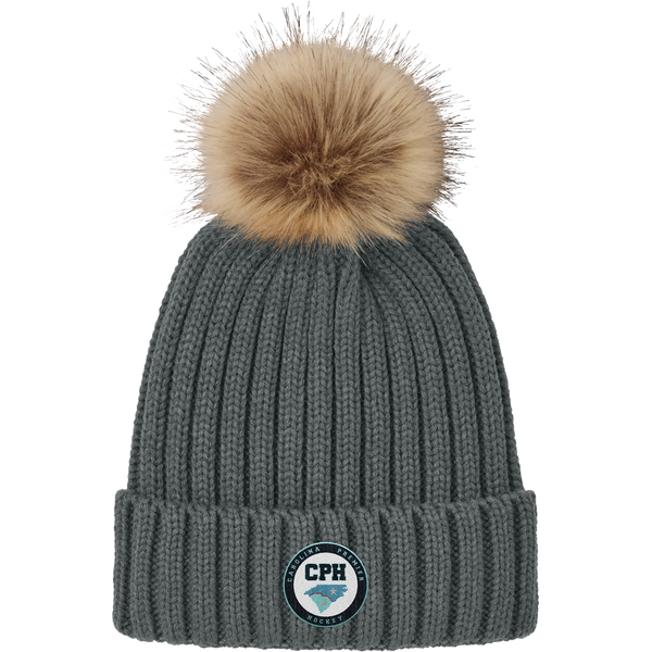 Carolina Premier Hockey Faux Fur Pom Beanie