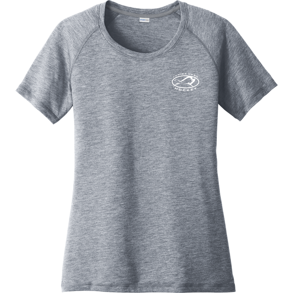 Jr. Herd Ladies PosiCharge Tri-Blend Wicking Scoop Neck Raglan Tee