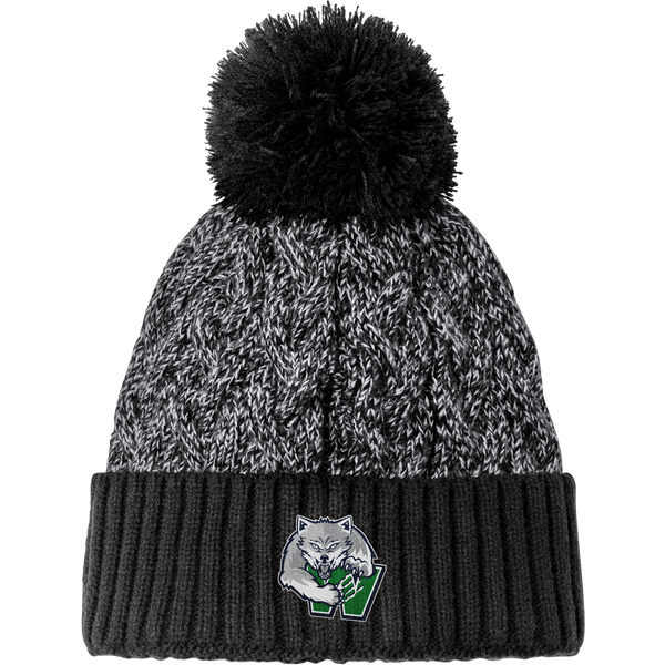 Woodbridge Wolfpack New Era Marled Knit Pom Beanie