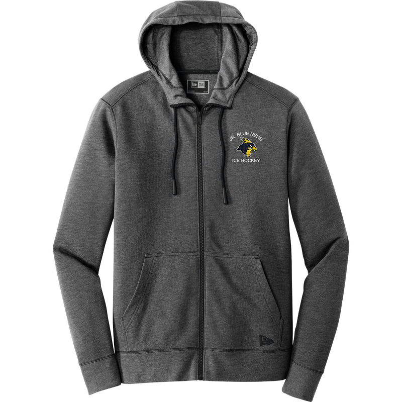 Delaware Jr. Blue Hens New Era Tri-Blend Fleece Full-Zip Hoodie