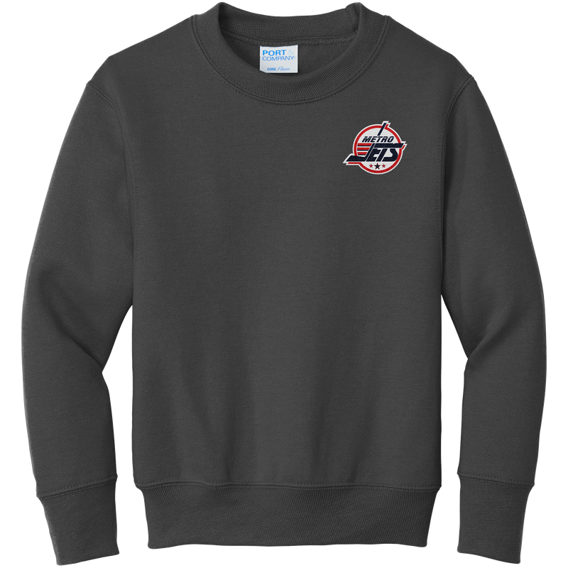 Metro Jets Youth Core Fleece Crewneck Sweatshirt