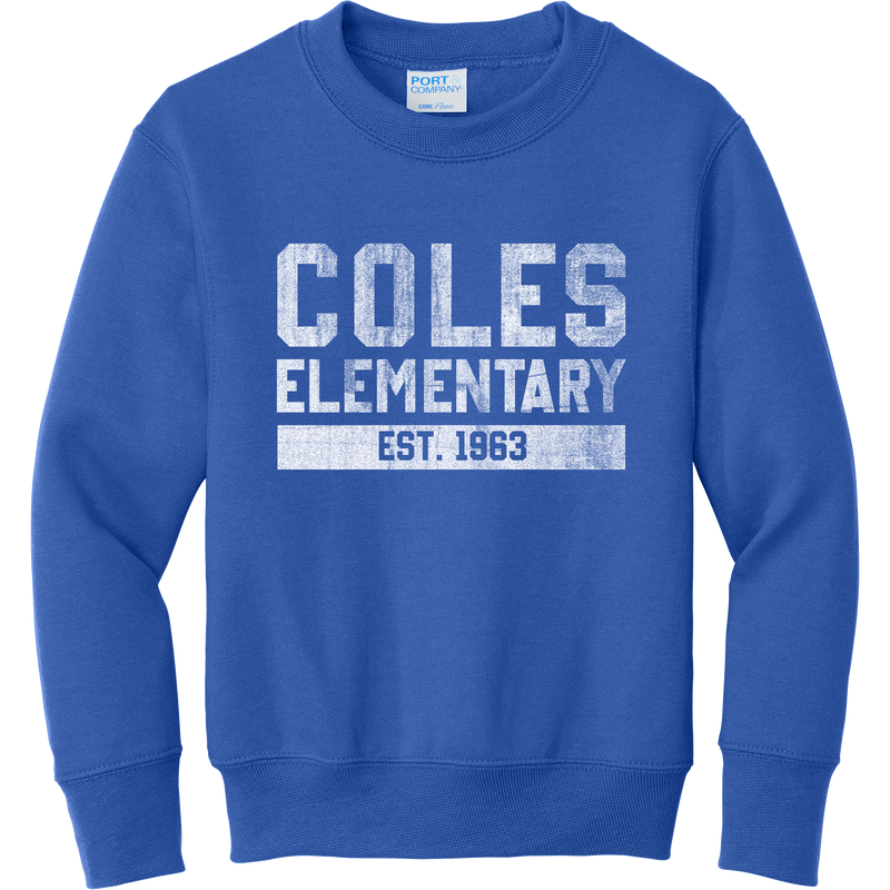 Coles Elementary Youth Distressed Crewneck Sweatshirt