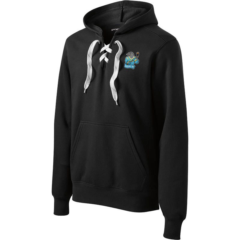 Atlantic City Seals Lace Up Pullover Hooded Sweatshirt