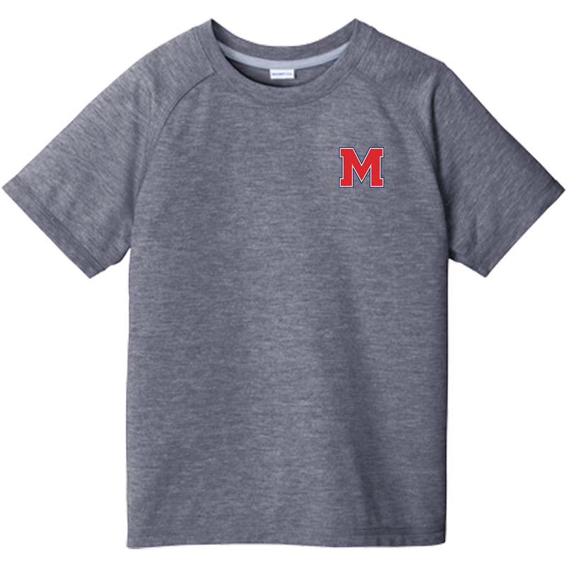 Mount St. Charles Youth PosiCharge Tri-Blend Wicking Raglan Tee